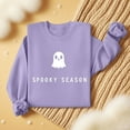 thumbnail image 6 of VKOYWKM Womens HalloweenSweatshirt Cute Spooky Ghost Graphic Sweatshirts Crewneck Long Sleeve Fall Pullover Tops Halloween Party Outfits for Women, 6 of 8
