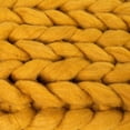 thumbnail image 7 of Northlight Cable Knit Plush Textured Throw Blanket - 50 x 60 - Mustard Yellow, 7 of 7