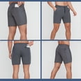 thumbnail image 2 of Mens Pantalones Cortos Deportivos Gimnasio Entrenamiento 7 Pulgadas Inseam con Bolsillos con Cremallera, Correr Ligero Y Pantalones Cortos Deportivos de los Hombres, 2 of 9