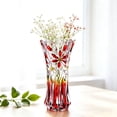 thumbnail image 7 of SUYOLL Gradient Embossed Glass Vase Scalloped Rim Thick Clear Glass Vase Floral Vase For Home Centerpiece Wedding Living Room Dining Table Party Decor Housewarming Gift, 7 of 7
