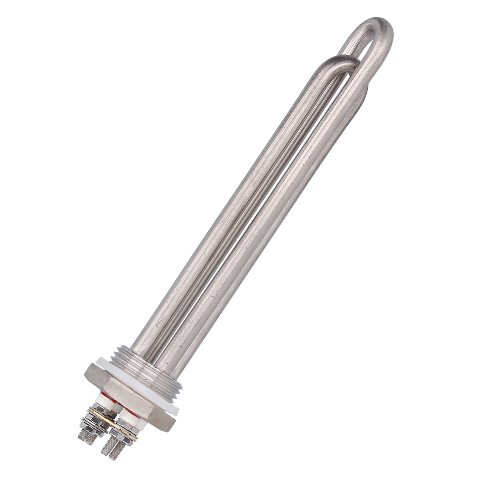 Riousery 1 inch BSP Stainless Steel Heating Tube DC 48V 1500W Electric Water Heater Element Replacement Submersible Rod Industrial Supplies 9.84 inches / 25 cm