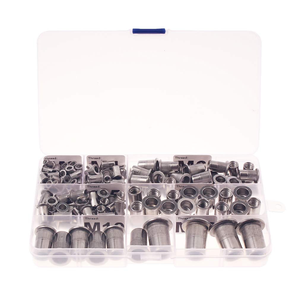 25 pack aluminum knurled rivet nut 42”L #8-32” dia./ thread size 
