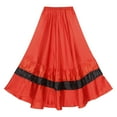 thumbnail image 6 of Kaerm Womens Folkloric Mexican Full Circle Skirts Belly Dance Spanish Bull Long Skirts Type C 180 Degree One Size, 6 of 7