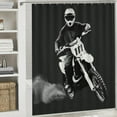 thumbnail image 6 of Orinice Dirt Bike Rider Bathroom Decor Set, Colorful Luxurious Polyester Fabric Fashion Shower Curtain Set with Hooks, Waterproof Bathroom Decor, Multi Size 36x72, 6 of 7