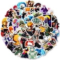 thumbnail image 1 of Pegatinas de dibujos animados de Anime BLEACH, pegatinas de Guerra de la sangre de mil años para coche, Maleta, guitarra, portátil, teléfono, cuaderno, decoración DIY, pegatina, juguetes, regalos, 1 of 3