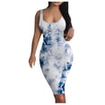 thumbnail image 1 of Gibobby Vestido de Verano para Mujer Vestido midi sin mangas Vestidos Tank Party Club Mini vestido de mujer Tie-dye Vestido de mujer(Azul oscuro,G), 1 of 5