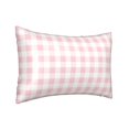 thumbnail image 2 of Bingfone Pink Checkboard Print Satin Pillowcase for Hair - Standard Size with Zipper Silky & Soft Pillow Covers,20x30 inches, 2 of 8