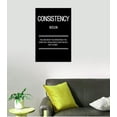 thumbnail image 4 of Inspirational Canvas Wall Art Motivational Quotes Consistency Noun Poster Print Artwork Painting Picture for Framed Home Decoration Living Room Office Ready to Hang [12''W X 18''H], 4 of 6