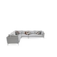 thumbnail image 4 of Enza Home Mayfair Wood/Polyester Fabric Armless Sofa Module in Off White, 4 of 8