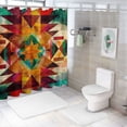 thumbnail image 7 of Orinice Geometric Abstract Art Bathroom Decor Set with Hooks, Colorful Luxurious Graphic Print Polyester Fabric Shower Curtain Set, 100% Polyester Fabric Shower Curtain Set 60x72, 7 of 7