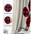 thumbnail image 3 of Buffalo Plaid Paw Blackout Curtains for Bedroom Living Room Darkening Curtains 63 Inches Long Cute Cats Pets Pawprints Farmhouse Retro Window Curtain 2 Panels Set Window Treatment Drapes 52"x63", 3 of 9