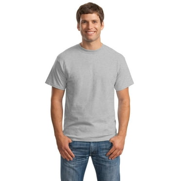 Hanes Beefy-T Men`s Short-Sleeve T-Shirt - Best-Seller! (Pack of 2) 2 Light Steel