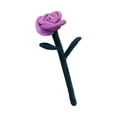 thumbnail image 2 of Plush Rose Flower Bouquet Charming Velvet Floral Doll Soft Stuffed Toy Home Decoration for Anniversary Wedding Birthday Party Gift, Purple, 11 Inch, 2 of 7
