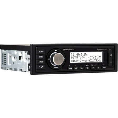 Clarion M508 Single-DIN In-Dash Marine-Grade M508 Digital Media Receiver with Bluetooth