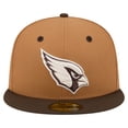 thumbnail image 2 of Men's New Era  Light Brown/Dark Brown Arizona Cardinals Two-Tone Walnut 59FIFTY Fitted Hat, 2 of 5