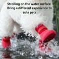 thumbnail image 5 of 4lots Dog Paw Protectors Silicones Rain Shoes Slip Resistant Durability Comfortable Fit for Outdoor Activity, 5 of 9
