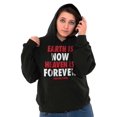 thumbnail image 3 of Earth is Now Heaven is Forever Unisex Plus Fleece Graphic Hoodie Brisco Brands 4X, 3 of 5