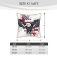 thumbnail image 4 of Susaid American Flag Eagle Art Print Velvet Throw Pillow Covers Home Art Deco Pillowcase Square Pillow Case Cushion Cover for Bed Sofa Living Room Car Indoor and Outdoor-20"x20", 4 of 8