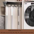 thumbnail image 3 of BAWEDFLO Pull Out Pot Rack, adjustable black closet rod,16.2-29.9 Inch Pan Rack Pot Hanger with 5 Hooks, Aluminum Alloy Sliding Pot Lid Rack for Cabinet, Wardrobe,blind corner cabinet p, 3 of 9