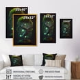 thumbnail image 4 of Designart Neon Bonsai Swirl Tree IV Canvas Wall Art, 4 of 5