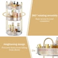 thumbnail image 2 of Organizador de maquillaje MOKANI 360, giratorio, 3 niveles, para tocador, transparente, 2 of 7