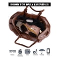 thumbnail image 5 of Deago Tote Bag for Women PU Leather Shoulder Handbags Fashion Hobo Crossbody Bags Bucket Purse with Adjustable Shoulder Strap (Brown), 5 of 9