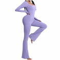 thumbnail image 3 of Sentmoon Women's Rompers Overalls Long Sleeve Solid Color Slim Fit Plus Size Jumpsuits for Women Summer for Going out and Concert, 3 of 7