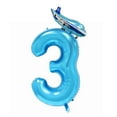thumbnail image 1 of Balloon Set hengximaoyi 40in Numbers Airplane Blue #3, 1 of 3