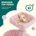thumbnail image 4 of Einfach Small Cat Tree 29.5" Tower Condo with Sisal Scratcing Post Hammock Top Perch for Indoor Cats, Pink, 4 of 8