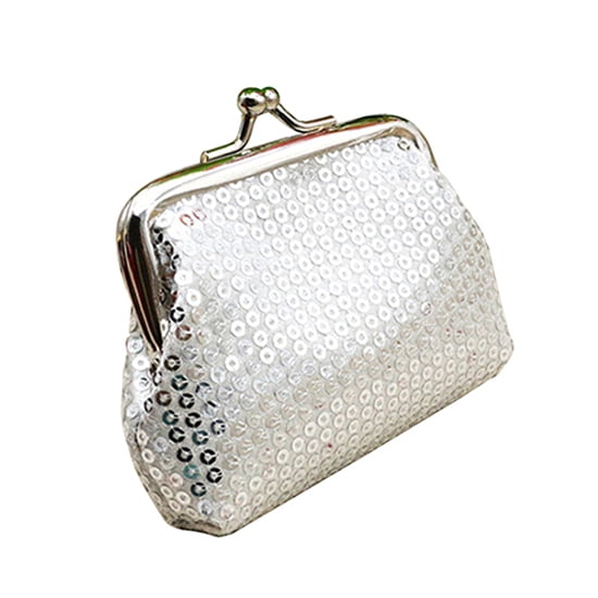 Flmtop Mode Femmes Paillettes Boucle Mini Porte-Monnaie Pochette Portefeuille Pratique