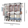 thumbnail image 2 of Perchero Rack Armario De Piso Practiksa Para Ropa Y Zapatos Color Negro, 2 of 5
