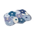 thumbnail image 2 of Colorful Flower Patterns Bathroom Absorbent Bath Mat Flower Shape Soft Antiskid Waterproof Comfortable Decor Rug, 2 of 6