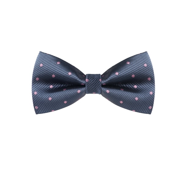 CORBATA DE LUCES PARA HOMBRES con lunares preatados para bodas y negocios en azul marino y rosa