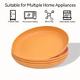 thumbnail image 2 of AMERTEER [Unbreakable Plate Set] 4pcs Bright-colored & Unbreakable 20cm (7.8-inch) Round Plate Set | Lightweight  Reusable  Durable  Microwave/Refrigerator/Dishwasher Safe - Suitable for, 2 of 5