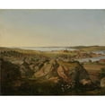 thumbnail image 2 of Jacob Coning 14x12 Black Ornate Wood Framed Double Matted Museum Art Print Titled: View of Moss (1699), 2 of 5