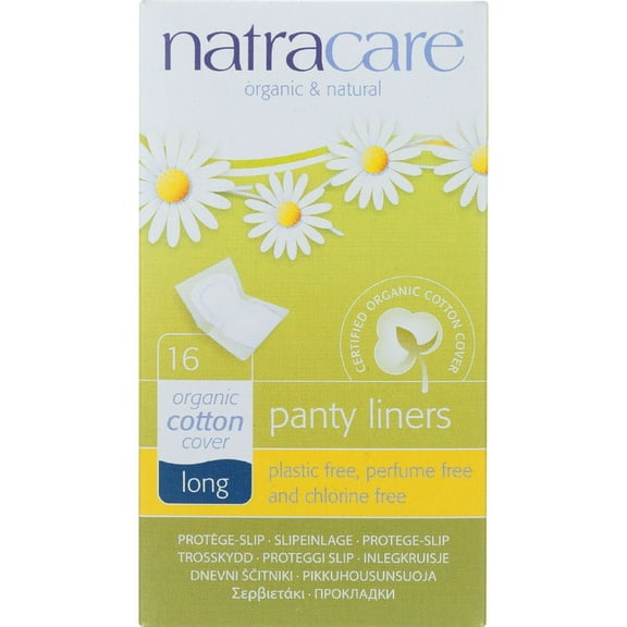Natracare Organic& Natural Panty Liners,Long 16 Liners Box