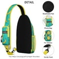 thumbnail image 3 of Crossbody Sling Backpack for Women Men Tropical Banana on Green Background Shoulder Sling Crossbody Casual Chest Bag for Travel Sports Running Hiking, 3 of 6