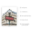 thumbnail image 2 of Haus &Hues Paris Wall Art Red Metro Sign- Paris Metro Map Poster Europe Wall Art Travel Wall Artwork Prints Paris Cityscapes City Decor for Bedroom Red Metro Sign (Unframed, 16x20), 2 of 6