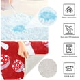 thumbnail image 5 of Dreamtimes Bath Mats Toiletry Mat Set, Bath Rug+U-Shaped Toilet Mat, Non-Slip Bath Carpet Bath Mats for Bathroom 17.3"x13.4"+23.6"x15.7"-Red Mushrooms, 5 of 5