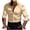 Gold, variant on Men's Long Sleeve Button Down Shirt, Contrast Collar Cuffs Smooth Dress Shirt for Party Wedding Formal Wear