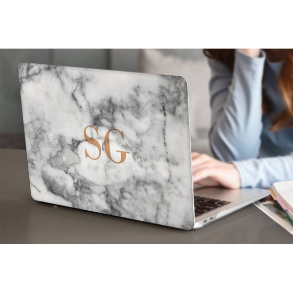 KSK KAISHEK Hard Case Shell Cover for New MacBook Air 13"( Touch ID, 2022/2021/2020/2019/2018) + Black Keyboard Cover Model A2337 m1/A2179/A1932, USB Type-C Marble 104_SG