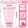 thumbnail image 2 of 100 Pcs 16 oz Disposable Pink Plastic Cups,Neon Glowing Plastic Party Cups,Bulk Pink Clear Wine Glasses for Valentines Birthday Wedding Bachelorette Party, 2 of 4