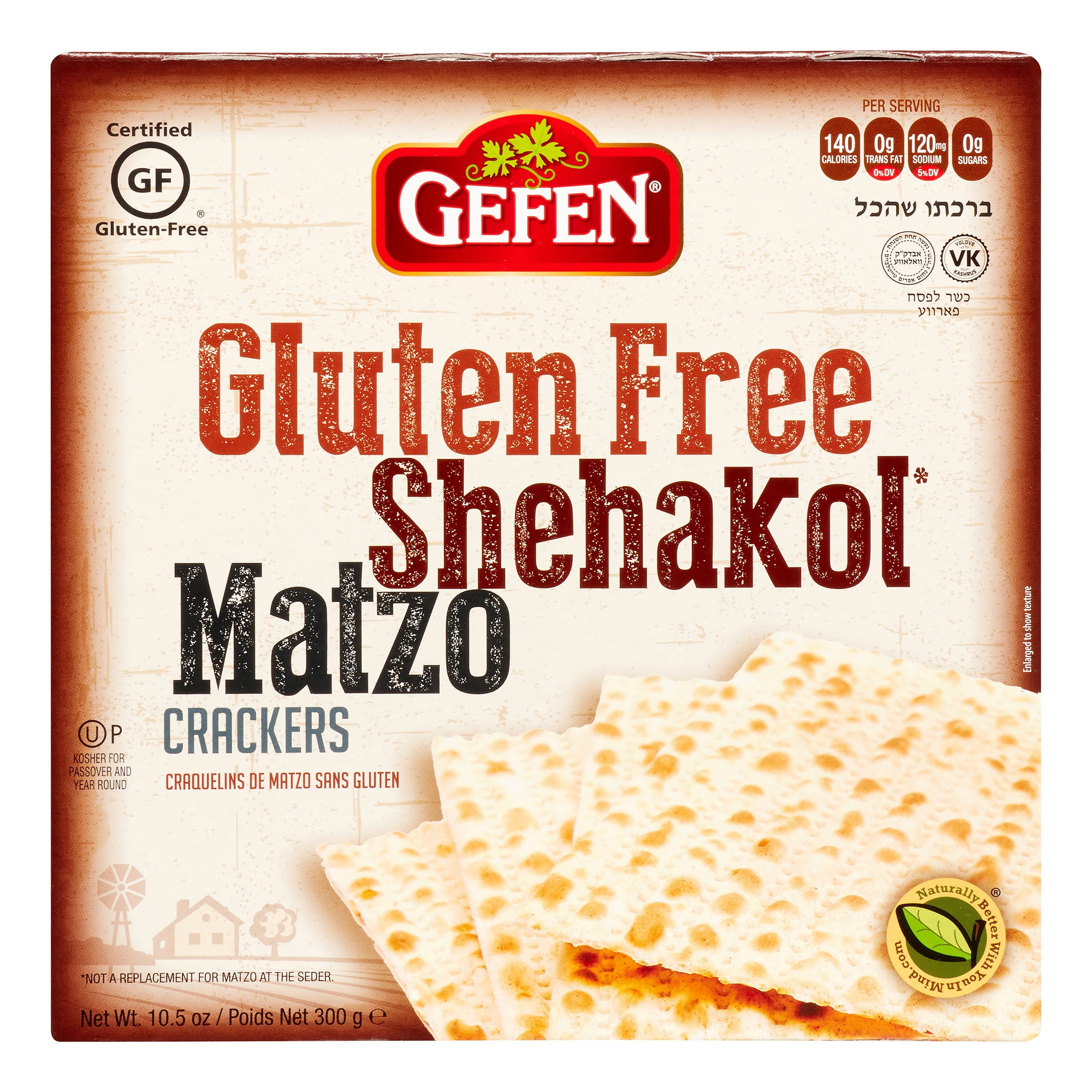 Gefen Gluten Free Matzo Cracker, 10.5 Oz