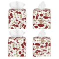 thumbnail image 2 of Yiaed Mushroom Print Tissue Box Cover, PU Leather Decorative Organizer for Tabletop, Bathroom, Car, Office Creative Decorative, 2 of 7