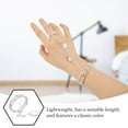 thumbnail image 2 of ColoMX Pulsera de anillo para mujer, pulsera de dedo, joyería de mano encadenada, pulsera de mariposa para niñas, 2 of 8