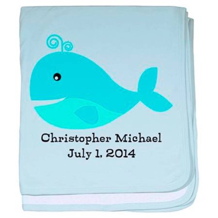 CafePress Personalized Whale Baby Blanket