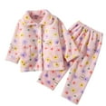thumbnail image 2 of Rvasteizo Outfits for Girls Bear Floral Print Fleece Cardigan Top and Pants Warm 2 Piece Set for Girls, 2 of 2