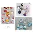 thumbnail image 7 of 100Pcs 16mm Acrylic Round with Heart Pattern Opaque Bubblegum Beads for Jewelry Making, 7 of 7