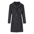 thumbnail image 3 of Women's Winter Casual Pea Coat Wool Blend Stand Collar Single Thicken Jackets Long Cardigan Loose Fit Trench Overcoat, 3 of 5