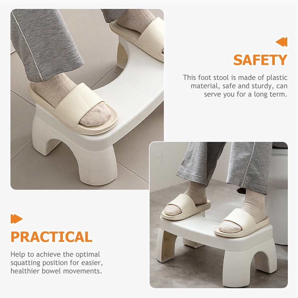 Toilet Foot Stool Plastic Step Stool Bathroom Nonslip Foot Stool Foot